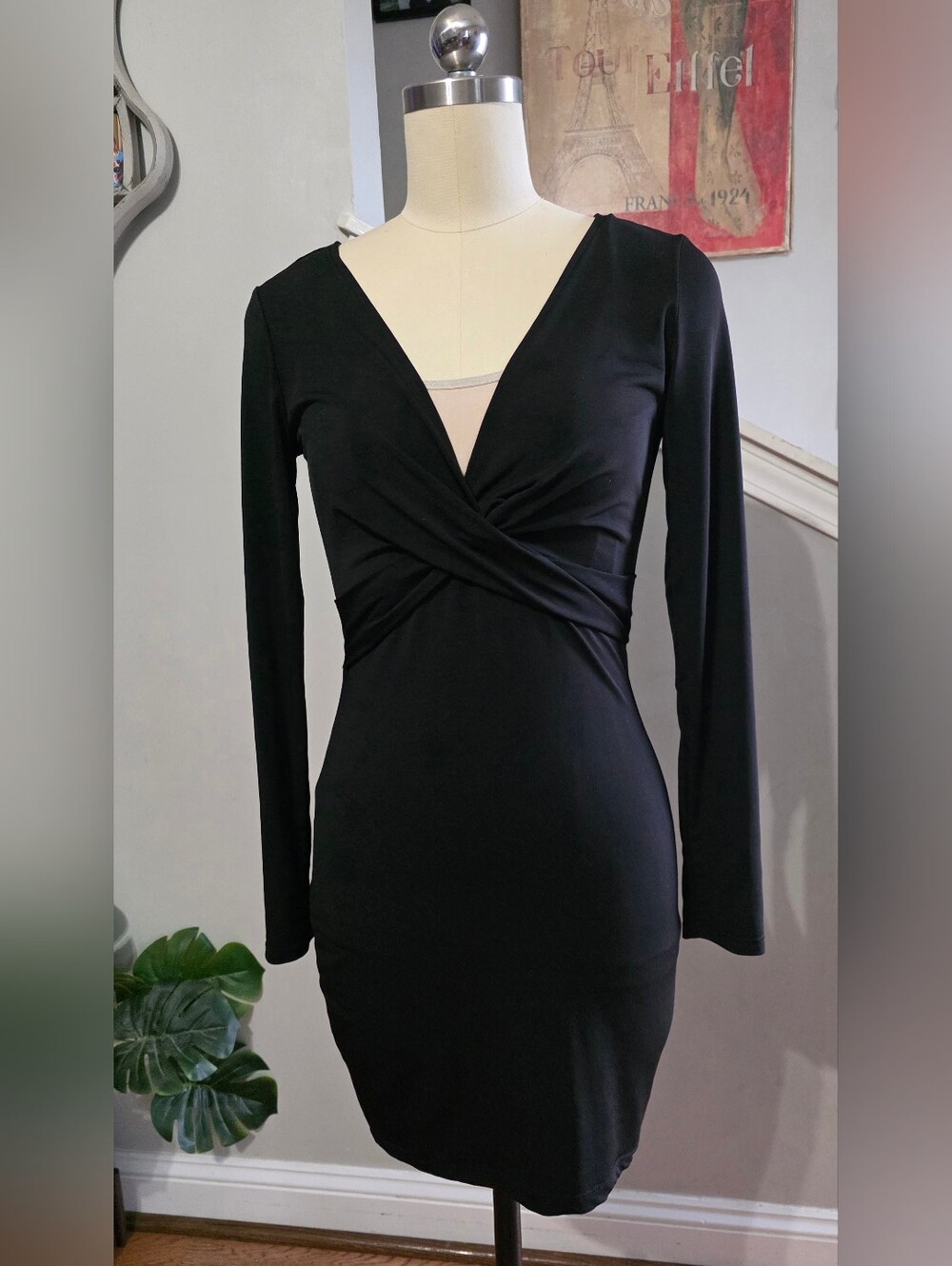 H&M Divided Bodycon Dress Black Size 4